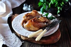 Roasted Quail with Garlic and Rosemary